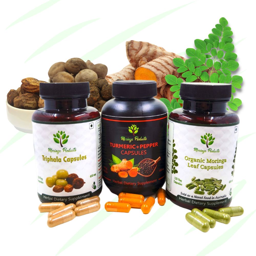 Moringa, Triphala & Tumeric Pepper in One Bundle