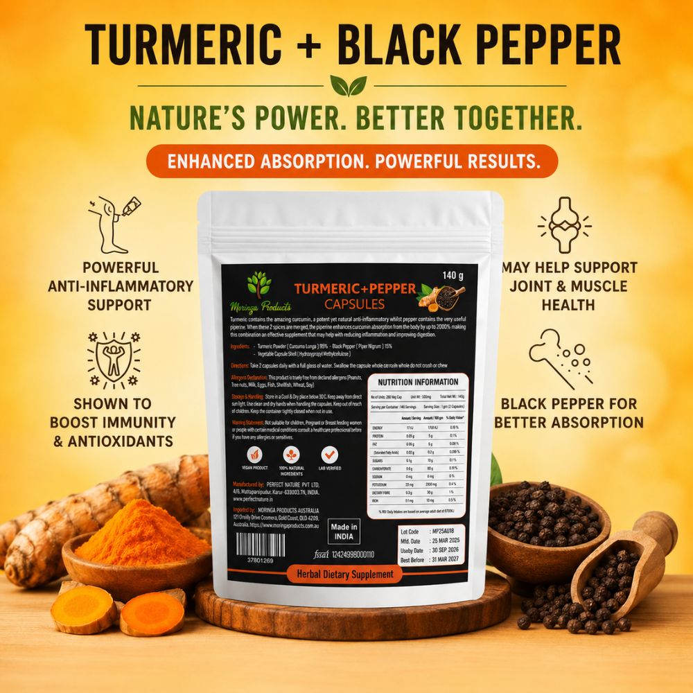 Turmeric & Pepper Capsules 140g