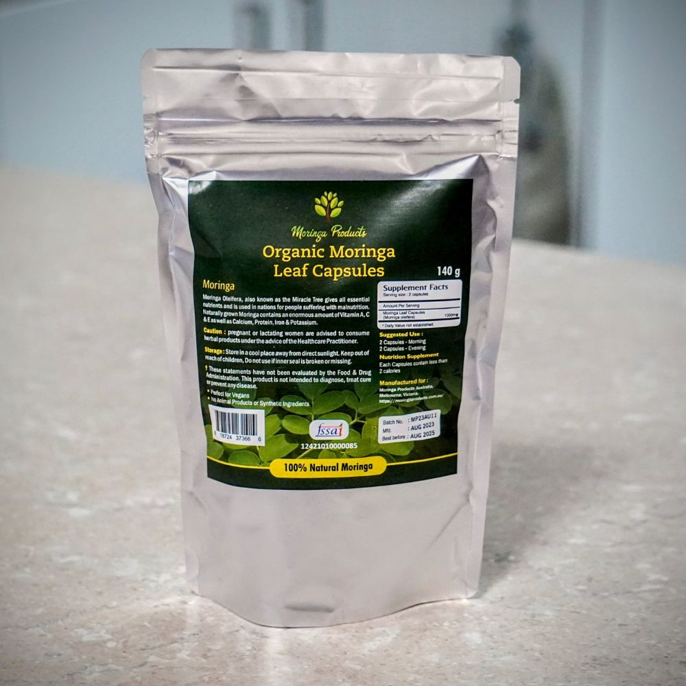 Organic Moringa Leaf Capsules