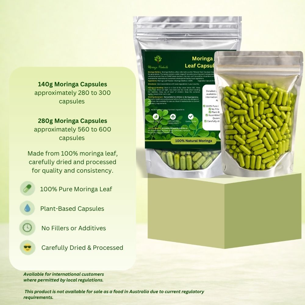 Organic Moringa Leaf Capsules