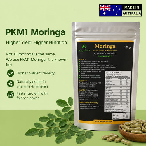Australian Grown Moringa Capsules 120g