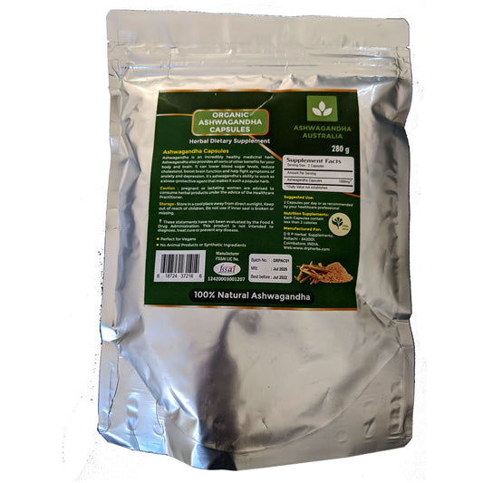 Ashwagandha Powder in Vegetable Capsules