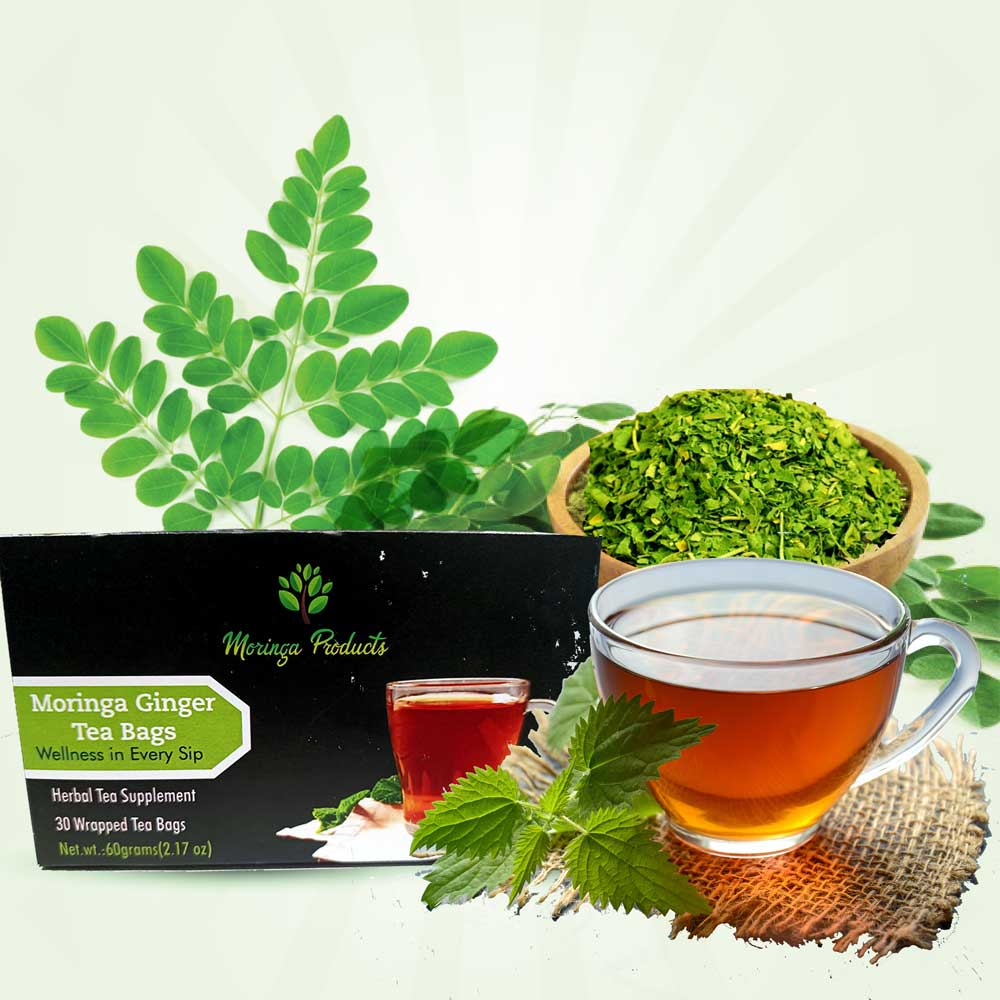 Moringa Ginger Tea Bags